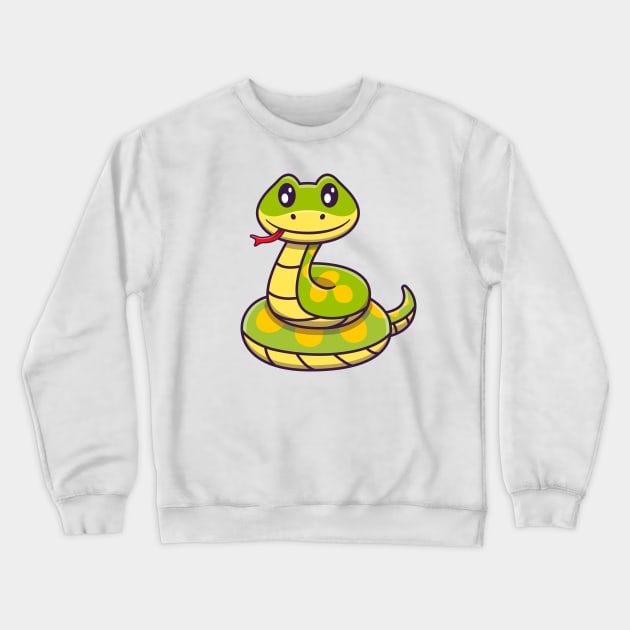 Cute Green Snake Crewneck Sweatshirt by Catalyst Labs